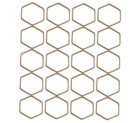 Healifty 20 Pcs Hexagon Hollow Charms Gold Tone DIY Pendants for Necklace Bracelet Keychain Craft Accessories Jewelry Making