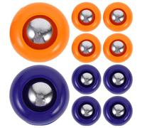 Healifty 20 Pcs Mini Shuffleboard Curling Balls Set Blue and Orange Sliding Beads, Tabletop Board Game Accessories for Indoor Leisure Sports and Family Fun