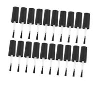 Healifty 20 Pcs Replacement Nail Polish Brushes with Caps for Gel Polish Bottle Plastic and Artificial Fiber Material Easy to Use for Precise