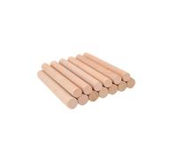 Healifty 20 Pcs Solid Wooden Round Rods Beech Wood Craft Sticks for DIY Woodworking Model Building Making Materials Smooth Surface for Hobbyists and Crafters