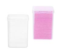 Healifty 200 Pieces Eyelash Extension Glue Cleaning Cotton Pads Glue Bottle Wiper, Residue Remover Sheets for Salon Use, 2pcs Cleansing Wipes for Lash Adhesive Removal