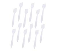Healifty 200pcs Beauty Spatula Transparent and White Makeup Mask Spoons Plastic Cosmetic Scoops for Cream Application and Skincare Portable for Home and Travel Use