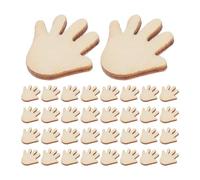 Healifty 200pcs Hand-Shaped Cutouts Wooden Hands for DIY Enthusiasts with Splinterfree Surface Easy to Paint Rustic Charm Beige Natural Wood Palm Design Home Decor Teaching Models