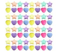 Healifty 200pcs Loose Beads DIY Spacer Beads Acrylic Star Heart Shaped Creative Lightweight Not Easy to Fade Assorted Color Jewelry Making Accessories for Art Craft Project
