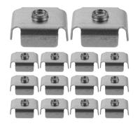 Healifty 200pcs M6 Square Tube Threaded Insert Nuts - M6 1''X 1'' Iron Inserts For Square Tubing - Metal Pipe Internal Replacement Supplies For Furniture Railing Repair