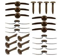 Healifty 200pcs Mini Brads Small Metal Paper Fasteners Round Pastel Brads for DIY Art Crafting School Project Decorative Scrapbooking DIY Supplies 8 * 15mm Bronze