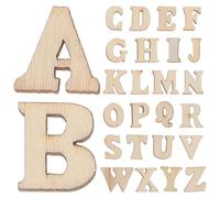 Healifty 200Pcs Natural Wooden Alphabet Letters for Crafts DIY Educational Toy Embellishments Scrapbooking Decor Small Wood Slices for Creative Art Projects