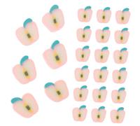 Healifty 200pcs Polymer Clay Apple Beads with Large for DIY Fruit Charm Bracelets Necklaces Spacer Beads for Jewelry Making Back to School Craft Supplies