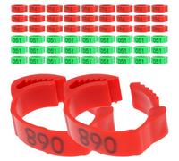 Healifty 200pcs Poultry Marking Leg Bands Chicken Identification Rings Chicken Accessories for Farm Use Green Red Leg Tags