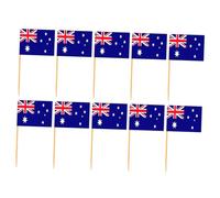 Healifty 200pcs Union Jack Cocktail Stick Flags American Party Decorations Dessert Flag Picks