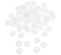 Healifty 200Pcs White 18Mm Round Resin Sewing Buttons with 2 Holes for Coats Sweaters Shirts and DIY Craft Supplies