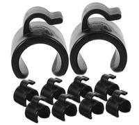 Healifty 20pcs 25mm Plastic Cable Clips for Mic Stand and Projector Tripod, Cord Holders Cable Organizer Clips for Live Streaming and Audio Wire Management