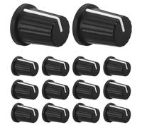 Healifty 20pcs 6mm Plastic Potentiometer Knobs for Dj Mixer Audio Controller, Rotary Speed Control Caps with Claw Shaft, Replacement Knobs for Music Equipment