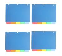 Healifty 20Pcs A4 3-Ring Binder Dividers with Writable Blank Index Tabs, Non-Tear Plastic Filing Sheets for Student Classroom and Home Office Organization