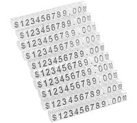 Healifty 20pcs Adjustable Plastic Price Tags for Merchandise and Watches, Wear-Resistant Pricing Labels with Flexible Price Adjustment, Sl nd Simple Design for Jewelry Shops and Retail
