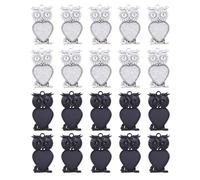 Healifty 20pcs Alloy Owl Pendant Charms DIY Jewelry Making Kit Cartoon Animal Design for Necklace Bracelet Keychain Craft Accessories