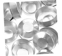 Healifty 20pcs Aluminum Candle Holder Bases for Tea Light Containers Stable and Polished Scented Candle Cups and Easy Clean Tealight Tins for Weddings and Parties