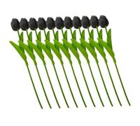 Healifty 20pcs Artificial Tulip Bouquet with PU Material Realistic Fake Flowers for Home Indoor Outdoor Decoration Garden Stake Arrangement for Wedding Living Office and Party Adornments