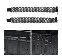 Healifty 20pcs Black Metal Mesh Pci Slot Cover Blanking Plates for Atx Matx Computer Cases Dustproof Ventilation with Heat Dissipation Easy to Install Radiator Covers and Screw Dust