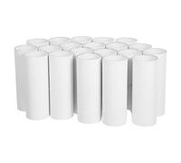 Healifty 20pcs Cardboard Tubes for Craft: Round Kraft Paper Tubes Cardboard Rolls for DIY Arts and Crafts Projects (White)