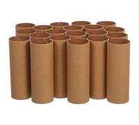 Healifty 20pcs Cardboard Tubes for Craft: Round Kraft Paper Tubes Cardboard Rolls for DIY Arts and Crafts Projects (Brown)
