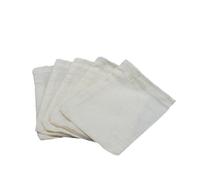 Healifty 20pcs Cotton Tea Bags Drawstring Filter Empty Muslin Bags 8x10cm for Loose Leaf Tea Brewing Cooking Spice Filtering