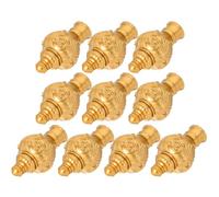 Healifty 20pcs Curtain Rod Decorative Finials Curtain Rail Decorative Caps 26-28mm Inner Diameter Plastic Golden Smooth Sliding Dust Prevention for Home Office