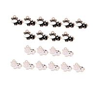 Healifty 20pcs Cute Cow Alloy DIY Pendant Charms for Handmade Bracelets Necklaces Non-fading Decorative Craft Accessories for Jewelry Making