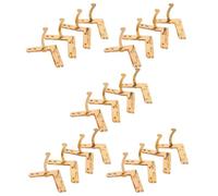 Healifty 20pcs Degree Quadrant Iron Folding Lid Hinge with 8-Hole Design and Bent Corner Support, Smooth Folding Action for Wooden Cabinet, Jewelry Box, and DIY Craft Projects