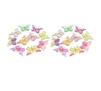 Healifty 20pcs DIY Gradient Resin Butterfly Accessories Craft Charms for Phone Case Decor and Handmade Jewelry Making Supplies Random Color