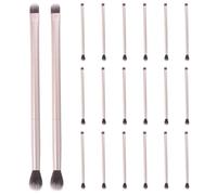 Healifty 20pcs Double Ended Eyeshadow Brushes Cosmetic Brush with Aluminum Handle and Artificial Fiber Bristles Versatile Use Comfortable Touch Fashion Elegant Design for Makeup Kit Beauty