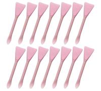 Healifty 20pcs Double-ended Silicone Face Mask Brushes, Soft Pink Multi-purpose Facial Applicators for Mud, Clay and Cream, for Work and Travel, Keep Skincare Products Free from Hands