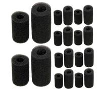 Healifty 20pcs Fish Tank Inlet Protective Cover Sponge Set, Black Pre-filter Intake Sponge for Aquarium Filter, Large Small Size Cotton Sleeve for Aquarium Pump Filtration