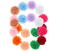 Healifty 20pcs Flower Collar Accessories for Small Pets and Cats, Soft Polyester Material Dog Grooming Charms, for Christmas and Halloween Pet Decoration Random Color