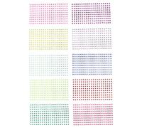 Healifty 20pcs Glitter Rhinestone Stickers 4mm Round Flat Back Self-Adhesive Acrylic Jewels, Resistant to Falling, for Nails and Crafts Decoration