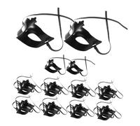 Healifty 20pcs Halloween DIY Paintable Half Face Plastic Mask Bases for Masquerade Parties Cosplay and Theatrical Performances Sturdy Costume Craft Masks for Creative Decoration