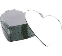 Healifty 20pcs Craft Mirrors Heart Shaped Mini Mirrors Glass Mosaic Tile Pieces for Home Decoration DIY Craft Projects Compact Mirror Making