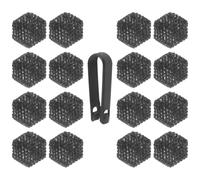 Healifty 20pcs Hexagonal Wheel Nut Covers Black Rhinestone Abs