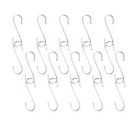 Healifty 20pcs Household Hanging Hook Stainless Steel S-Shaped Hook Silver Sturdy Heavy Duty Store Items Not Easy to Deform Unique Design Fine Craftsmanship for Kitchen and Living Room