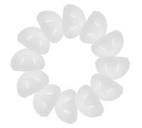 Healifty 20pcs LED Globe Bulb Cover Half Sphere Lamp Housing for Vanity Mirror Light Replacement, Round Plastic Lamp Accessory Fixture, Makeup Light Enclosure for Household Lighting