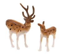 Healifty 20pcs Mini Deer Figurines Miniature Mini Forest Animals Figures Christmas Deer Statue Elk Sculpture for Birthday Wedding