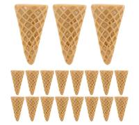 Healifty 20pcs Miniature Ice Cream Cone Charms Resin DIY Craft Accessories Small Ice Cream Cone Decorations for Jewelry Making and Phone Case Embellishments