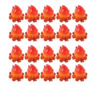 Healifty 20Pcs Miniature Resin Campfire Model, Artificial Fire Simulation for Dollhouse Decor, Petite Bonfire Display for Micro Landscape and Home Decoration