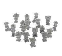 Healifty 20pcs Miniature Stone Pagoda Statues Set with Curved Base, Pointed and Domed Lanterns, Resin Garden Figurines for Fish Tank, Micro Landscape and Outdoor Patio Decoration