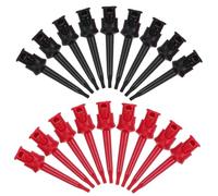 Healifty 20Pcs Multimeter Test Hook Clips Set with Large Spring Copper Hooks, Electrical Test Lead Accessories for Pcb Smd Testing in Industrial Use