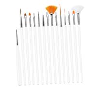 Healifty 20pcs Nail Art Pen Kit Silicone Nail Pen Plastic Material for Manicure Suitable for Professional Use