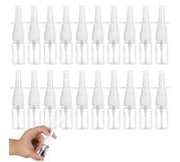 Healifty 20pcs Nasal Spray Bottle Refillable, Saline Spray Botter Fine Mist Spray Bottle 10ml Clear Empty Rhinitis Care Sprayer Container for Saline Essential Oils Water, Home and Travel Use