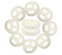 Healifty 20pcs Natural Loofah Soap Pads with Wear-Resistant Countertop Soap Holder for Bathroom Organizer