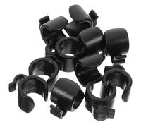 Healifty 20pcs Plastic Cable Clips for Mic Cables Pole Mount Clamp for Microphone Stand Wire Management Tripod Bracket for Live Streaming and Outdoor Use