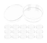 Healifty 20pcs Plastic Culture Petri Dishes with Lids 35mm Laboratory Cell and Tissue Culture Plates for Science Experiments and Lab Equipment